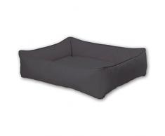 dibea DB00971 Hundebett in Nappa Lederoptik, M, grau
