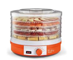 Ariete 616 B-Dry Trockner und Austrockner Lebensmittelfutter für Obst und Gemüse, 5 herausnehmbare Körbe, Temperatur 35°C bis 70°C, 245 W, Kunststoff Arancione