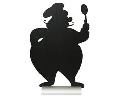 Securit Silhouette Chefkoch Tisch Kreidetafel - Schwarz