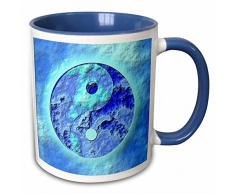 3dRose 237120_6 Mug Becher, keramik, blau/weiß