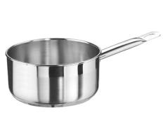 Pinti Inox Suppentopf mit 1 Griff 12 cm silber/schwarz