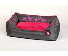 Kiwi Walker Schlafsofa aus Memory-Schaum, Running Kiwi Design, Größe L (75 x 50 x 24 cm), Rosa/Grau, L