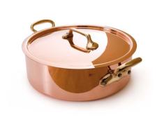 Mauviel MHeritage Copper M150B 6506.24 Sauteuse mit Deckel, Bronzefarben, 3,4 l