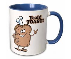 3dRose 102628_6 Mug Becher, keramik, blau/weiß