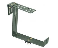 Windhager Blumenkasten-Halter für Bürstungen und Balkongeländer, 1-fach verstellbar, Tragkraft 25 kg, Grün 15 x 15 cm, 05801