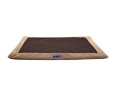 Hobbydog LATAFCB8 Hundematte Hundebett Hundesofa Hundekorb Tierbett flok, L, 90 cm x 70 cm x 3 cm, Dunkelbraun