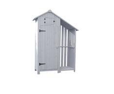 Leco Gartenschrank Vintage Plus, weiß, 131 x 55 x 180 cm, 33602100