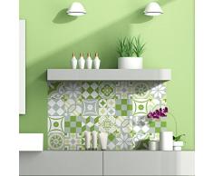 Ambiance-Live 24Â Aufkleber Fliesen | Sticker Selbstklebend FliesenÂ âÂ Mosaik Fliesen Wandtattoo Badezimmer und KÃ¼che | Fliesen KleberÂ âÂ Patchwork GrÃ¼nÂ âÂ 10Â x 10Â cmÂ âÂ 24-teilig