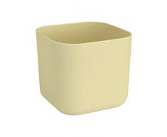 ELHO 4141501646000 Blumentopf b.for soft viereckig, 16 cm, 16 x 16 x 15 cm, kreide gelb