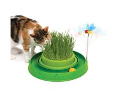 Catit 43002 3in1, mit Gras und Spielzeug, grün