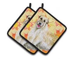 Carolines Treasures BB9963PTHD Afghanischer Hound Fall dekorierter Topflappen, 7,5 H x 7,5 W, mehrfarbig Irischer Wolfshund 7.5HX7.5W mehrfarbig