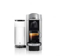 DeLonghi Nespresso Vertuo Plus | ENV 155.S Kaffeekapselmaschine | Perfekte Crema dank Centrifusion Technologie | Inkl. Willkommenspaket mit 12 Kapseln | 1,7 L | silber