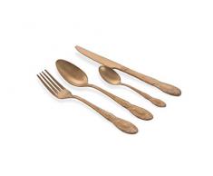 Villa d‘Este Home Tivoli 2422945 Wonderland Besteck aus satiniertem Kupfer, 24 Stück