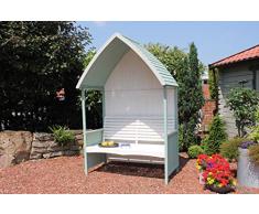 Leco Ina Gartenlaube Mint, Weiß ca. L 136 x B 81 x H 210 cm