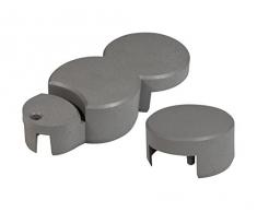 Windhager Rasenkante Wegein-/Beteinfassung, Begrenzung für Raseneinfassung Kieswege Stecksystem, grau, 185 x 10 x 5 cm, 06654