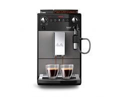 Melitta Avanza F270 - 100 Kaffeevollautomat mit integriertem Milchsystem (abnehmbaren XL Wassertank und Bohnenbehäter sowie flüsterleisem Mahlwerk, 20 cm Breite) mystic titan