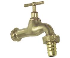 Wolfpack 4040075 Gebogener Wasserhahn aus poliertem Messing mit Anschluss 1/2 Zoll