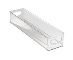 iDesign Cabinet/Kitchen Binz Aufbewahrungsbox, kleiner Küchen Organizer aus Kunststoff, lange Box, durchsichtig