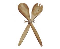 Pacific Händler acaciaware 12 Zoll Akazienholz Gabel und Löffel Set Salatbesteck,