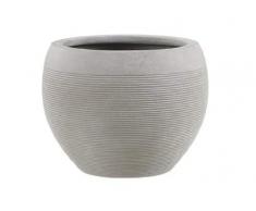Esteras 8519723749 Blumentopf für den Garten, Beton-Optik, Strukturierte Oberfläche, Ø 49 cm, Fiberglas, Beton Warm, Oldham