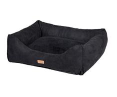 Wouapy Basic Line Hundesofa für Hunde, Größe L, 65 x 48 x 18 cm, Schwarz