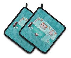 Caroline s Treasures Welcome to the Trailer Paar Topflappen 8762pthd, 7.5hx7.5 W, multicolor