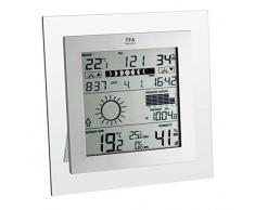 TFA Dostmann Square Plus Funk-Wetterstation, Sonnenauf und untergangszeiten, Messung des Innen-und Außenkllimas, Luftdruckverlauf, Wetterinfos