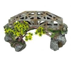 Nobby Aqua Ornaments BRÜCKE mit Pflanzen 33,5 x 12 x 20,5 cm