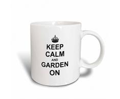 3dRose mug_157726_3 Keep Calm and Garden on Becher keramik schwarz