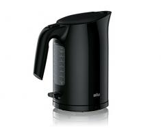 Braun WK 3000 BK Wasserkocher | Füllmenge 1,0 l | 2.200 Watt | Schnellkochsystem | Herausnehmbarer Anti-Kalk-Filter | Große Wasserstandsanzeige | BPA Frei | Schwarz
