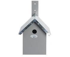Esschert Design Nistkasten, Vogelhaus für Blaumeisen in grau, ca. 19 cm x 18 cm x 31 cm