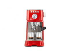 Solis Espressomaschine, Manometer, Dampf- und Heißwasserfunktion, PID-Temperaturregler, 54 mm Siebträger mit Doppelauslauf, 15 bar, 1,7 l Wassertank, Edelstahl, Barista Perfetta Plus Red (Typ 1170)