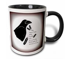 3dRose 194500_9 Mug Becher, keramik, schwarz/weiß