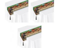 Beistle 59952 Tischläufer, bedruckt, Pferderennen, 28 x 1,8 m, 3-teilig