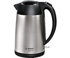 Bosch DesignLine Wasserkocher TWK3P420, 1,7 Liter, Tassenanzeige, 2400 Watt, Edelstahl/schwarz