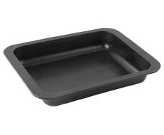 Zenker Ofenbackform (33 x 5,5 x 25 cm) SPECIAL COOKING, rechteckige Ofenform mit Antihaftbebeschichtung, Backform mit extra hohem Rand (Farbe: Schwarz), Menge: 1 Stück