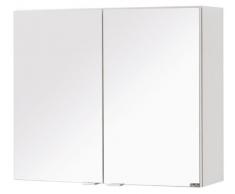 Held Möbel 336.0001 Siena Spiegelschrank 2-türig 2 Einlegeböden, 60 x 65 x 20 cm, weiß