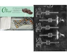 Cybrtrayd 45stk50h-h042 Hat und EEK Lolly Halloween Schokolade Form mit Lollipop Supply Kit
