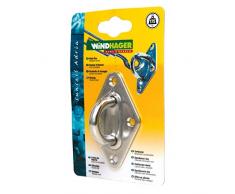 Windhager Halteöse aus Edelstahl für Sonnensegel, Wandöse, Halterung für Sonnenschutz, Zubehör für Sonnensegel, 7,9 x 4,9 x 2,7 cm, 10893