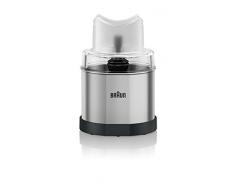 Braun Gewürzmühlen Aufsatz MQ 60 - Stabmixer Zubehör kompatibel mit Braun MultiQuick 3 - 7 mit EasyClick System, Edelstahl