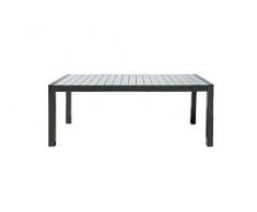 Homexperts ZYPERN Gartentisch, Grau und Schwarz