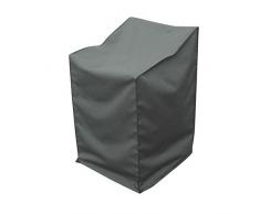 greemotion Abdeckhaube für Stapelstühle - Schutzhülle in Grau - Gartenmöbel-Abdeckung - Wetterschutz-Hülle mit Zugband - Abdeckung Gartenstuhl - Wetterschutzhaube für Outdoor-Möbel
