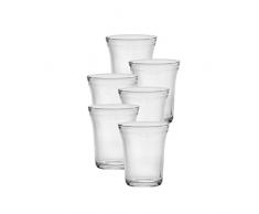 Duralex 1047AB06A0111 Universel Universalglas, 220 ml, Glas, transparent, 6 Stück