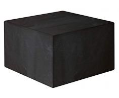 Beeo B109 Quadratische Abdeckung für Gartenmöbel, 250 x 250 x 90 cm (LxBxH) – Rattanwürfel, wasserdicht, Oxford-Gewebe, Schwarz, 210D