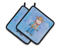 Caroline s Treasures bb7368pthd Cowboy Watercolor verziert Topflappen, 19,1 cm H x 19,1 cm W, multicolor