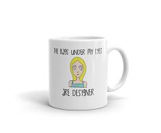 Die Taschen unter My Eyes sind Designer-Funny Sarcasm Neuheit Humor 313 ml weiß Keramik Glas Kaffee Tee Tasse