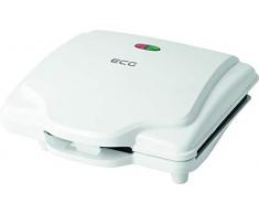 ECG S 1370 Waffle Waffeleisen, Kunststoff, Weiss