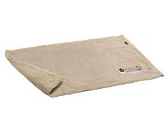 HUNTER Universtity Hundedecke, College-Style, Wendedecke, Plüschbesatz, 120 x 140 cm, braun