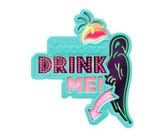 Suck UK SK DM2 blinkende Parrot Drink Topper, Kunststoff (ABS), grün