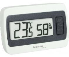 Technoline WS 7005 kleines Thermometer mit Min/Max Temperaturanzeige und Luftfeuchteanzeige, weiß-grau, 6 x 1,4 x 4 cm